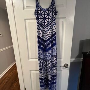 VENUS Royal Blue and White Dress